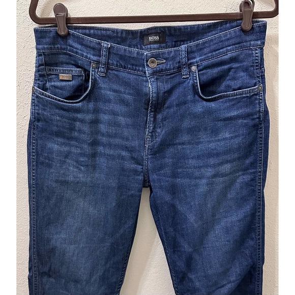 Boss Hugo Boss Men’s Jeans Size 33x32 (32x30.5) Stretch Straight Leg - Picture 3 of 11